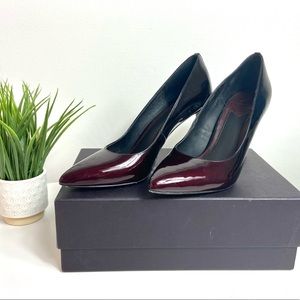 BRIAN ATWOOD MALIKA OXBLOOD LEATHER HEELS PUMPS SHOES SZ 9.5